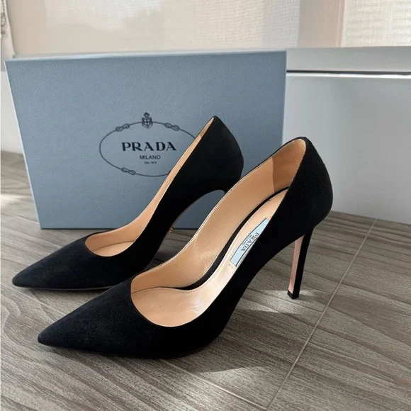 Prada Calzature Donna Suede Stiletto Pumps - Picture 5 of 11